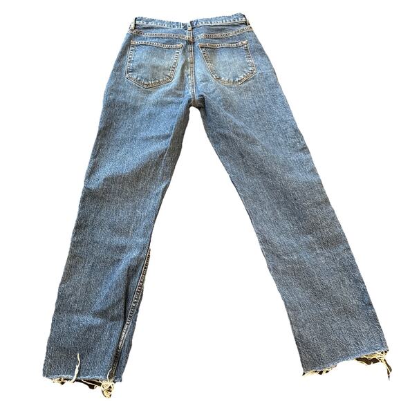 Made And Loved LOFT Women’s Slim Pockets Jeans Raw Hem 0/25 Medium Washed - Picture 7 of 10